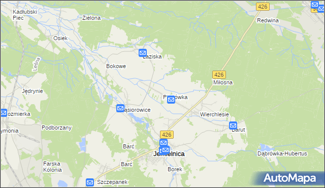 mapa Piotrówka gmina Jemielnica, Piotrówka gmina Jemielnica na mapie Targeo