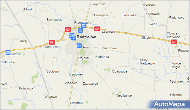 mapa Plebanka gmina Radziejów, Plebanka gmina Radziejów na mapie Targeo