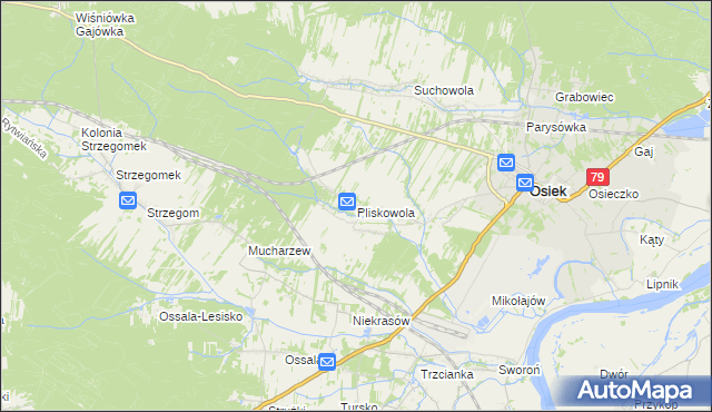 mapa Pliskowola, Pliskowola na mapie Targeo