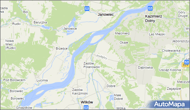 mapa Podgórz gmina Wilków, Podgórz gmina Wilków na mapie Targeo