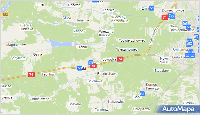 mapa Podwódka, Podwódka na mapie Targeo