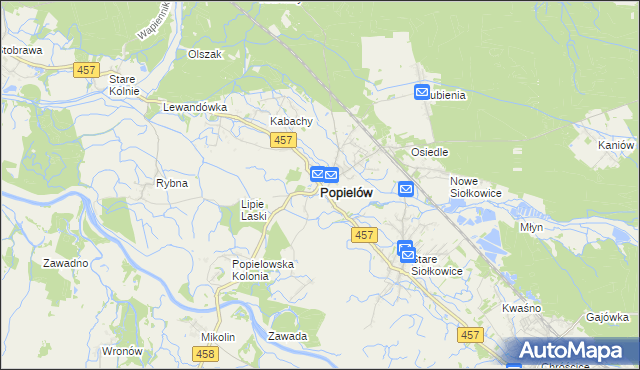 mapa Popielów powiat opolski, Popielów powiat opolski na mapie Targeo