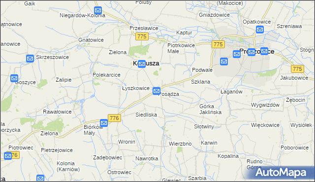 mapa Posądza, Posądza na mapie Targeo