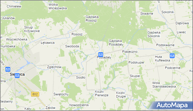mapa Posiadały, Posiadały na mapie Targeo