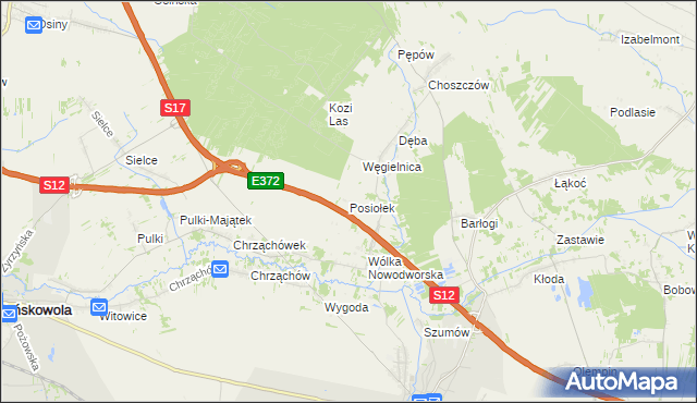 mapa Posiołek, Posiołek na mapie Targeo