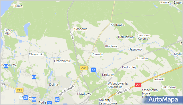 mapa Powałki, Powałki na mapie Targeo