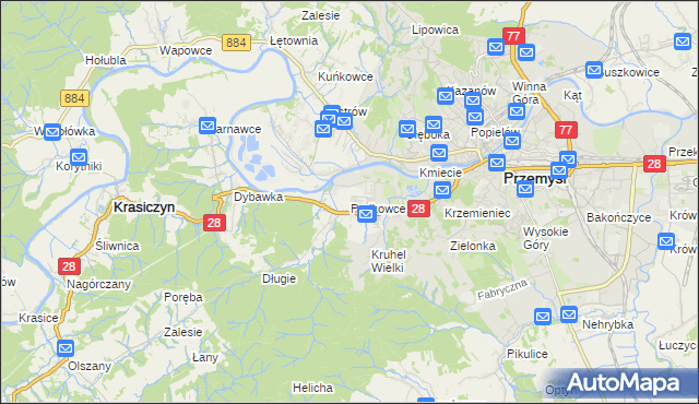 mapa Prałkowce, Prałkowce na mapie Targeo