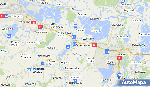 mapa Przeciszów, Przeciszów na mapie Targeo