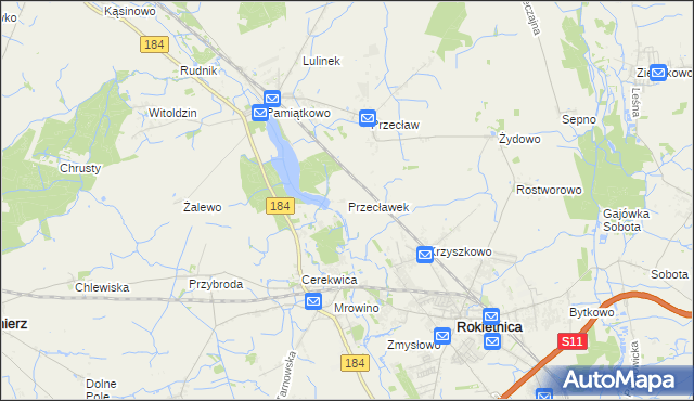 mapa Przecławek, Przecławek na mapie Targeo