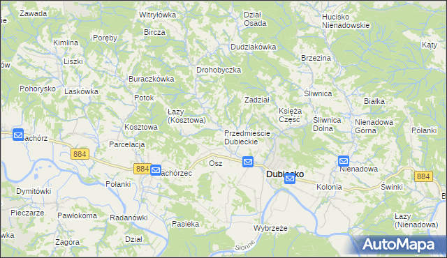 mapa Przedmieście Dubieckie, Przedmieście Dubieckie na mapie Targeo