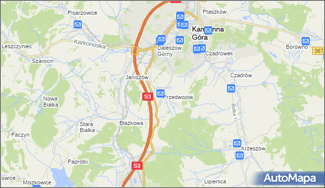 mapa Przedwojów, Przedwojów na mapie Targeo