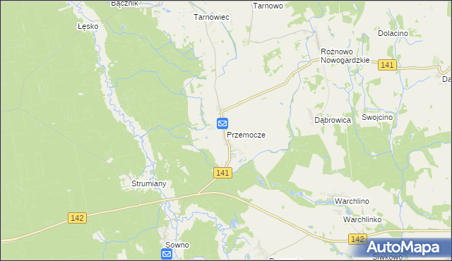 mapa Przemocze, Przemocze na mapie Targeo