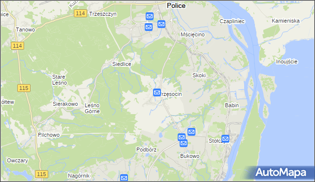 mapa Przęsocin, Przęsocin na mapie Targeo