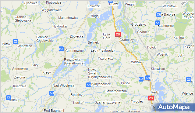 mapa Przybradz, Przybradz na mapie Targeo
