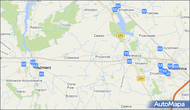 mapa Przybroda, Przybroda na mapie Targeo