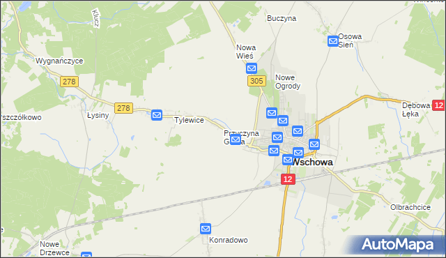 mapa Przyczyna Górna, Przyczyna Górna na mapie Targeo
