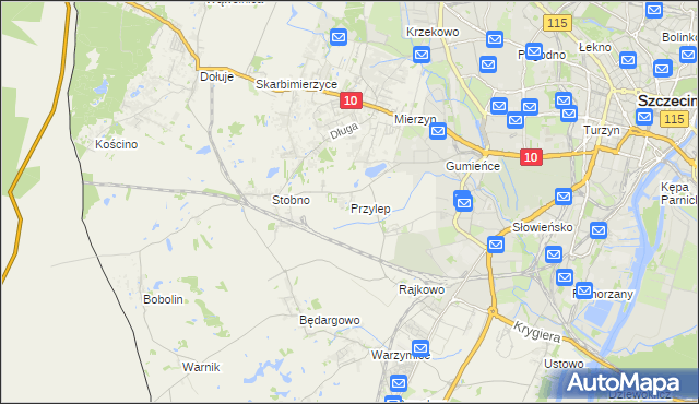 mapa Przylep, Przylep na mapie Targeo