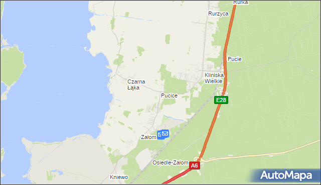 mapa Pucice, Pucice na mapie Targeo