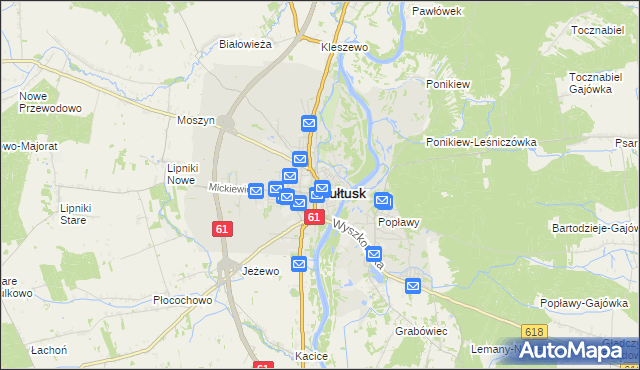 mapa Pułtusk, Pułtusk na mapie Targeo