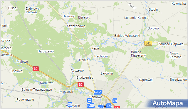 mapa Rachocin, Rachocin na mapie Targeo