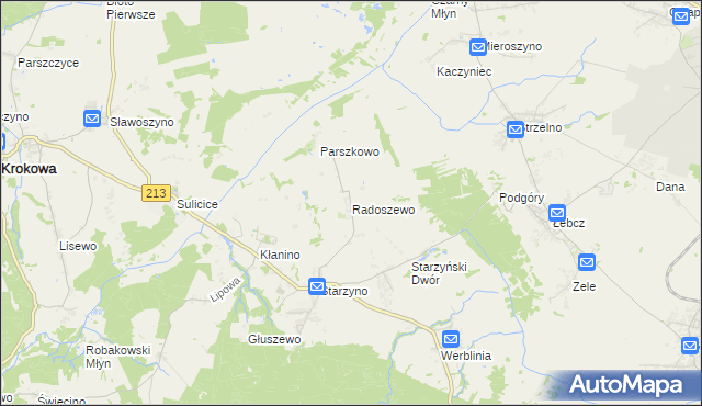 mapa Radoszewo, Radoszewo na mapie Targeo