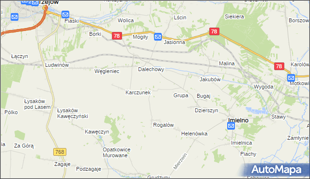 mapa Rajchotka, Rajchotka na mapie Targeo