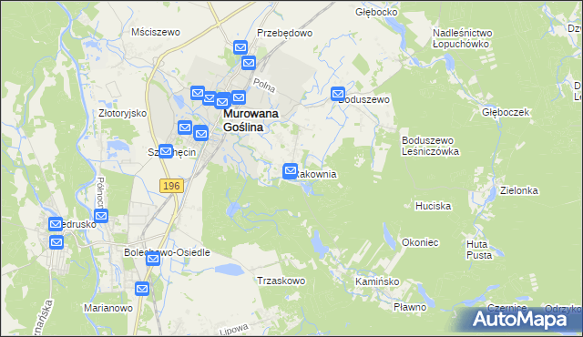 mapa Rakownia, Rakownia na mapie Targeo