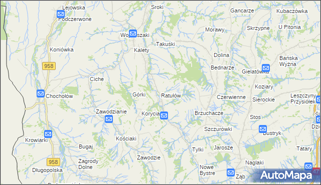 mapa Ratułów, Ratułów na mapie Targeo