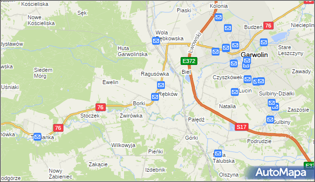 mapa Rębków, Rębków na mapie Targeo