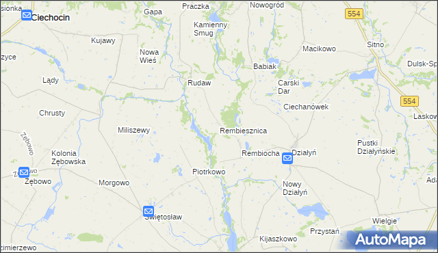 mapa Rembiesznica, Rembiesznica na mapie Targeo