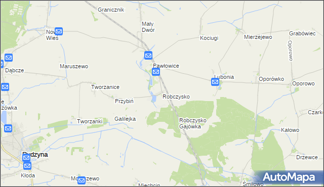 mapa Robczysko, Robczysko na mapie Targeo