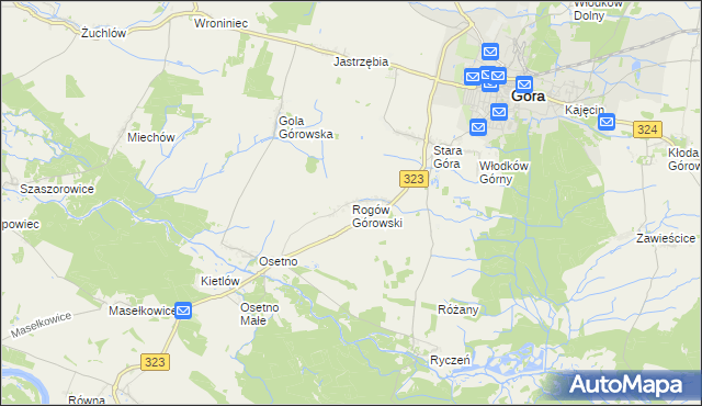 mapa Rogów Górowski, Rogów Górowski na mapie Targeo