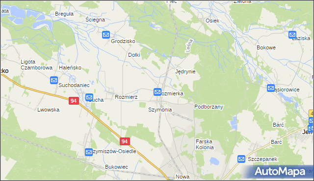 mapa Rozmierka, Rozmierka na mapie Targeo
