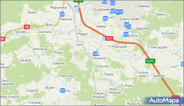 mapa Ruda Talubska, Ruda Talubska na mapie Targeo
