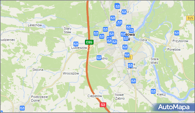 mapa Rudno gmina Nowa Sól, Rudno gmina Nowa Sól na mapie Targeo