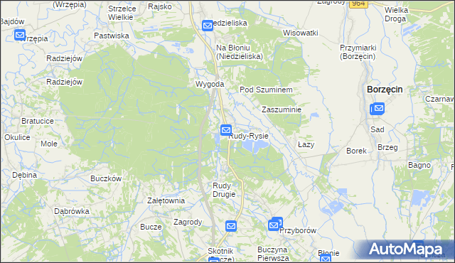 mapa Rudy-Rysie, Rudy-Rysie na mapie Targeo