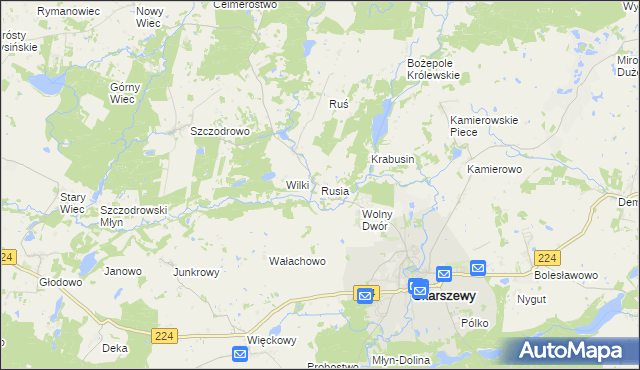 mapa Rusia, Rusia na mapie Targeo