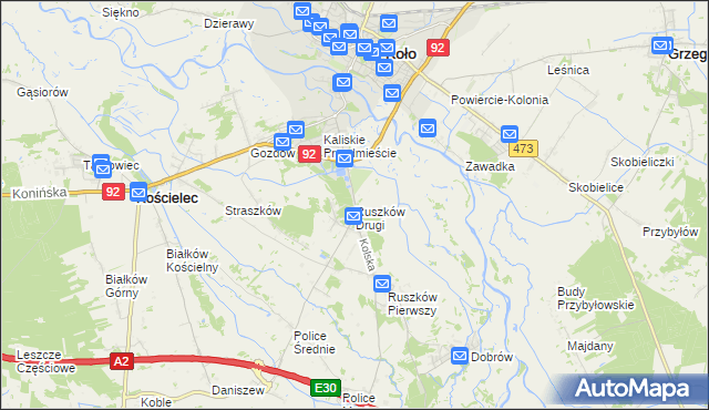 mapa Ruszków Drugi, Ruszków Drugi na mapie Targeo
