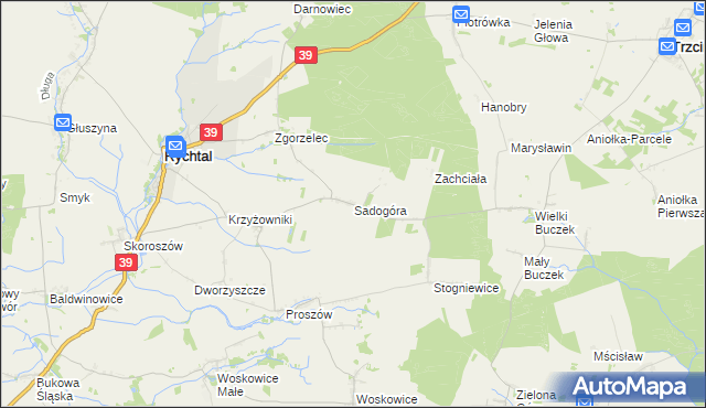 mapa Sadogóra, Sadogóra na mapie Targeo