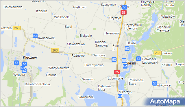 mapa Sarnowa, Sarnowa na mapie Targeo