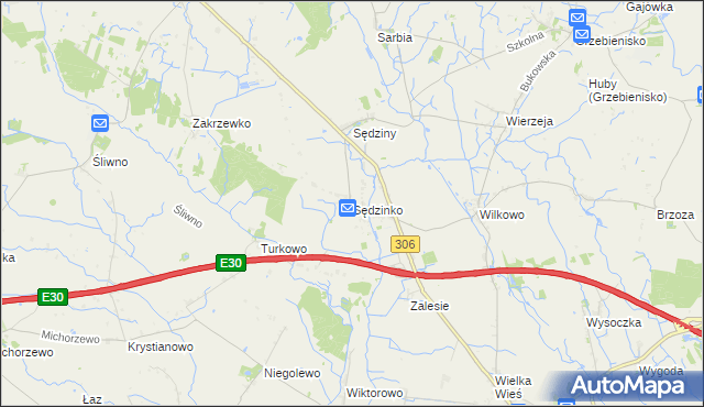 mapa Sędzinko, Sędzinko na mapie Targeo