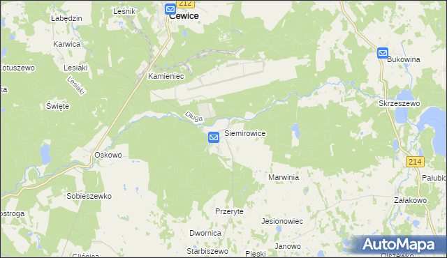 mapa Siemirowice, Siemirowice na mapie Targeo