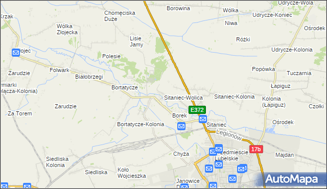 mapa Sitaniec-Wolica, Sitaniec-Wolica na mapie Targeo