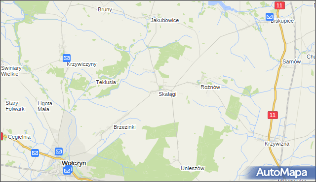 mapa Skałągi, Skałągi na mapie Targeo