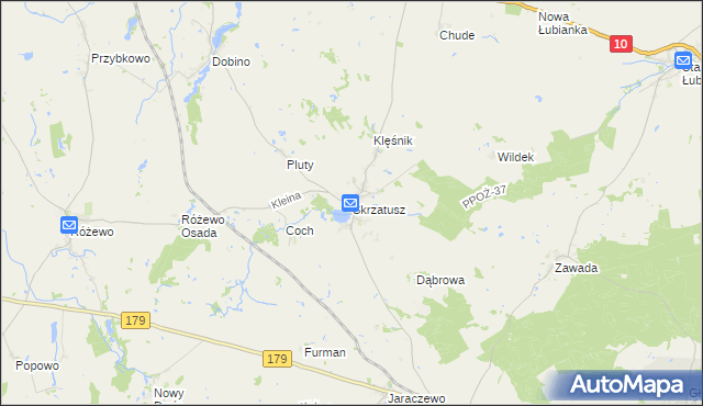 mapa Skrzatusz, Skrzatusz na mapie Targeo