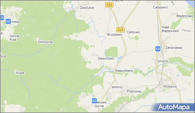 mapa Sławutowo, Sławutowo na mapie Targeo