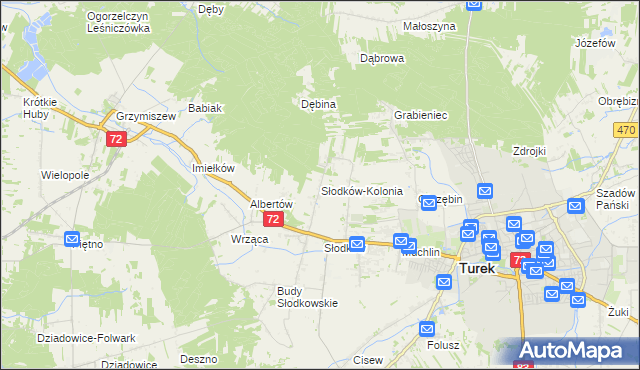 mapa Słodków-Kolonia, Słodków-Kolonia na mapie Targeo