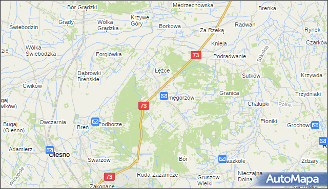 mapa Smęgorzów, Smęgorzów na mapie Targeo