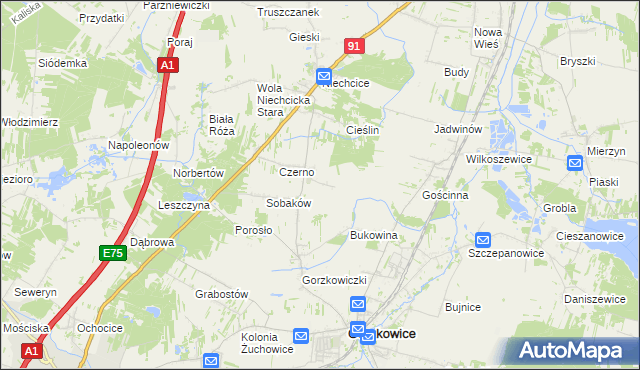 mapa Sobakówek, Sobakówek na mapie Targeo