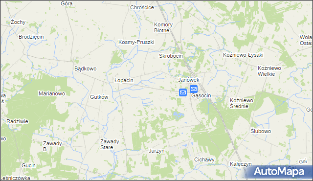 mapa Soboklęszcz gmina Sońsk, Soboklęszcz gmina Sońsk na mapie Targeo